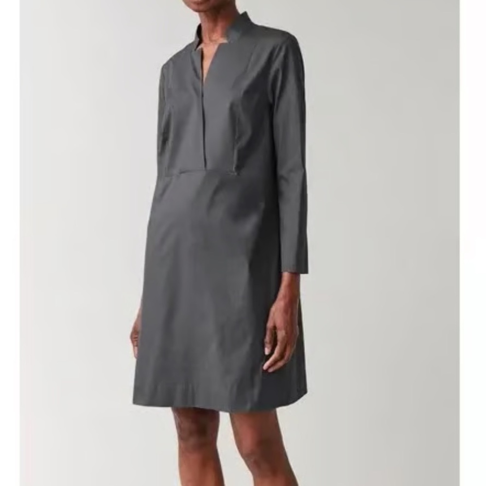 COS Charcoal Long Sleeve Dress